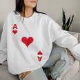 Women's Playing Card Heart Ace Card Costume Fancy Dress Ass Groups Sweatshirt Frauen Geschenke für Sie