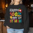 100 Days Smarter First Grade 100Th Day Of School 1St Grade Women Sweatshirt Unique Gifts