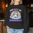 100Th Days Of Kindergarten Unicorn Girls 100 Days Of School Women Sweatshirt Funny Gifts