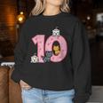 10Th Birthday Cats On Number 10 Kawaii Bday Kitten Girls Kid Women Sweatshirt Personalized Gifts