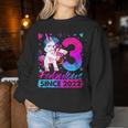 3 Year Old Unicorn For Girls 3Rd Birthday Girl Party Women Sweatshirt Personalized Gifts