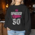 30Th Birthday Queen Happy Birthday Party Crown Sudadera Mujer Regalos divertidos