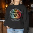 40Th Birthday Absolute Unique Since January 1982 Woman Man Sweatshirt Frauen Lustige Geschenke