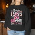 60 Year Old Made In 1965 Floral Flower 60Th Birthday Womens Women Sweatshirt Personalized Gifts