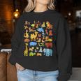 Animals Children With Many Animals Sweatshirt Frauen Lustige Geschenke