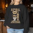 April 57Th Birthday 1968 Awesome Teddy Bear Women Sweatshirt Personalized Gifts