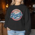 Baseball Aunt Retro Family Matching Game Day Cute Vintage Women Sweatshirt Funny Gifts