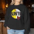Baseball Softball Auntie Proud Softball Baseball Aunt Women Sweatshirt Funny Gifts
