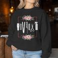 Beauty Expert Hairstylist Peluquería Tijeras Cepillo De Pelo Regalo Peluquero Floral S Manga De Doble Puntada Jersey Adultos Hombres Sudadera Mujer Regalos divertidos