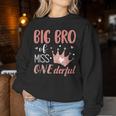 Big Brother Of Miss Onederful 1St Birthday Girl First One-Derful Sweatshirt Frauen Lustige Geschenke