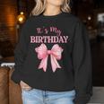 Birthday Girl Coquette Birthday Girl Pink Coquette Bow Women Sweatshirt Unique Gifts
