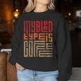 My Blood Type Is Coffee My Blood Group Is Coffee Sweatshirt Frauen Lustige Geschenke