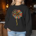 Border Collie Mom Sunflower Dog Paw Colorful Women Sweatshirt Funny Gifts