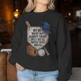 My Boy Might Not Always Swing But I Do Baseball Mom Women Sweatshirt Personalized Gifts