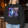 Bruh Its My Birthday Llama Boy Game Dad And Mom Women Sweatshirt Personalized Gifts