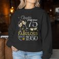 Chapter 75 Fabulous Since 1950 75Th Birthday Queen Sudadera Mujer Regalos divertidos