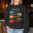 Chicago Concert Rock Music Festival Guitarras Illinois Band Il Cuello Sudadera Mujer Regalos divertidos