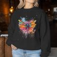 Colourful Dragonfly With Spray Effect Sweatshirt Frauen Lustige Geschenke