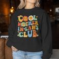 Cool Mother In Laws Club Groovy Mother's Day Floral Women Sweatshirt Personalized Gifts