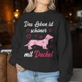 Dachshund Dog Girl Lady Sweatshirt Frauen Lustige Geschenke