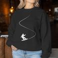 Drawn Simple Snowboard Girl Sweatshirt Frauen Lustige Geschenke