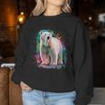 Eisbär Women's Colourful Watercolour Polar Bear Sweatshirt Frauen Lustige Geschenke