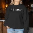Ekg Heartbeat Uss Missouri Bb-63 Acorazado Sudadera Mujer Regalos divertidos