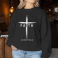 Faith Fear Christian Cross Jesus Christ Christians Women Sweatshirt Unique Gifts