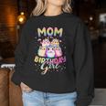 Family Mom Of The Birthday Girl Squish Birthday Squad Mallow Women Sweatshirt Funny Gifts