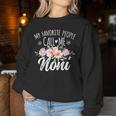 My Favorite People Call Me Noni Floral Birthday Noni Small Black Women Sweatshirt Funny Gifts