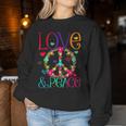 Flower Power Hippie Kostüm Love Peace 60Er 70Er Retro Sweatshirt Frauen Lustige Geschenke