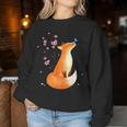 Fox Japanese Cherry Blossom Flowerintage Fox S Sweatshirt Frauen Lustige Geschenke