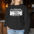 Alcohol Bar Drinking Beer Party Sudadera Mujer Regalos divertidos