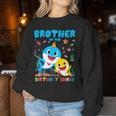 Brother Of The Birthday Family Shark Birthday Boy Girl Women Sweatshirt Funny Gifts