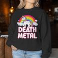 Death Metal Rainbow Unicorn Sweatshirt Frauen Lustige Geschenke