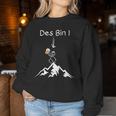 Hiking Beer Des Bin I Mountains Alps Outdoor S Sweatshirt Frauen Lustige Geschenke