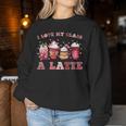 I Love My Class A Latte Coffee Teacher Groovy Women Sweatshirt Personalized Gifts