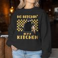 No In In My Kitchen Cooking Cat Sarcastic Cooking Sweatshirt Frauen Lustige Geschenke