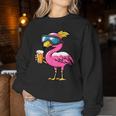 Ski Flamingo With Beer Apres Ski Comic Sweatshirt Frauen Lustige Geschenke