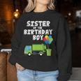 Garbage Truck Sister Birthday Boy Balloons Birthday Party Sudadera Mujer Regalos divertidos