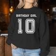 Girls 10Th Birthday Girls Ten Year Blue Sweatshirt Frauen Lustige Geschenke