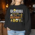 Grandma Of The Birthday Construction Worker Boy Crew Party Women Sweatshirt Funny Gifts