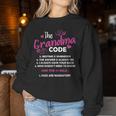 The Grandma Code Grammy Nana Grandma Grandmother Rules 'S Classic Fit Black Short Sleeve Cotton Blend Small Women Sweatshirt Personalized Gifts