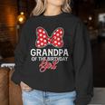 Grandpa Of The Birthday Girl Cute Pink Bow Family Matching Women Sweatshirt Personalized Gifts