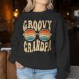 Groovy Grandpa Aesthetic Nostalgia 70'S Retro Grandpa Sudadera Mujer Regalos divertidos