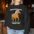 Haflinger Horse Mein Therapeut Feats Hay Sweatshirt Frauen Lustige Geschenke