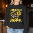 Happiness Is Being A Grandma Sunflower Mother's Day Women Sweatshirt Funny Gifts
