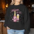 Happy 2025 Happy New Year New Year Sparkling Wine Party Sweatshirt Frauen Lustige Geschenke