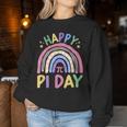 Happy Pi Day Rainbow 314 Pi Number Math Teacher Girls Women Sweatshirt Funny Gifts