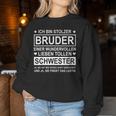 Ich Bin Stolzer Bruder Einer Wundervollen Liebe Schwester Sweatshirt Frauen Lustige Geschenke